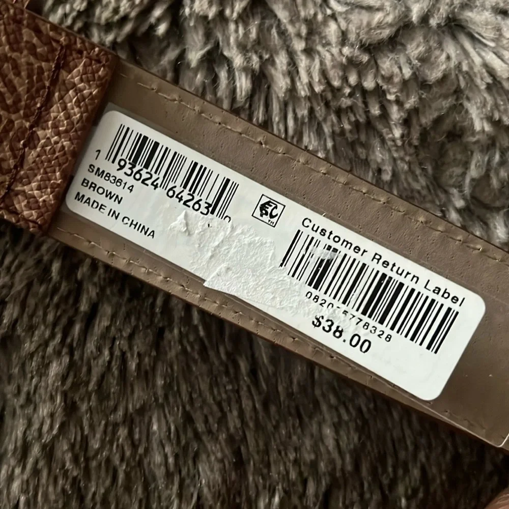 Steve Madden Fish-Eye-Logo Belt, Size XL, New w/Tag